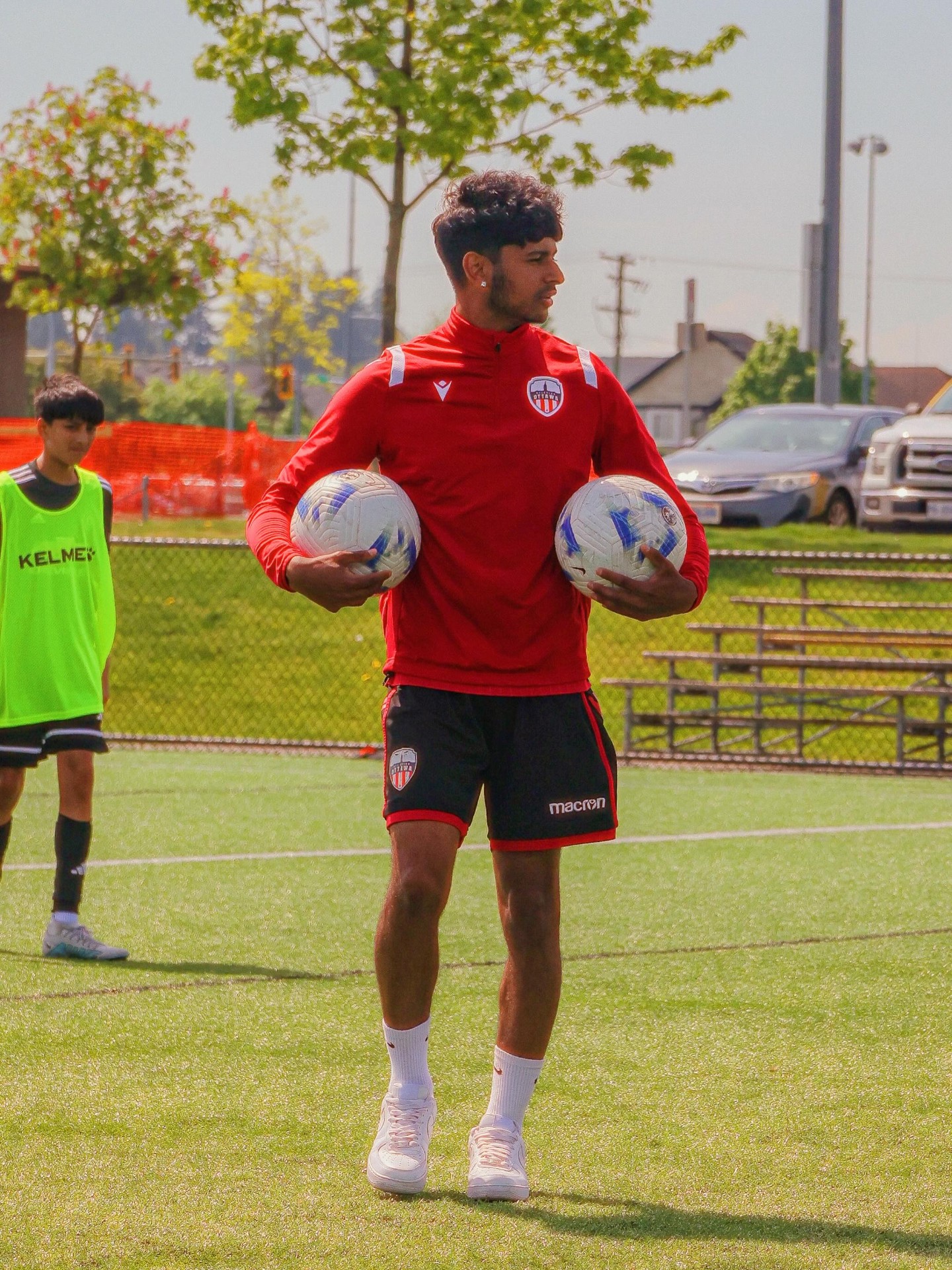 Zach Verhoven on the training pitch